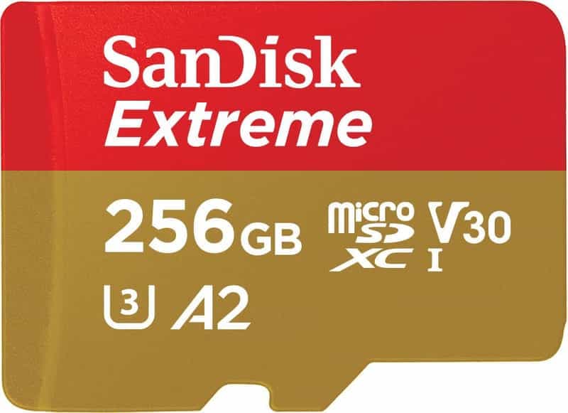 Carte mémoire microSDXC SanDisk Extreme - 256Go avec adaptateur SD