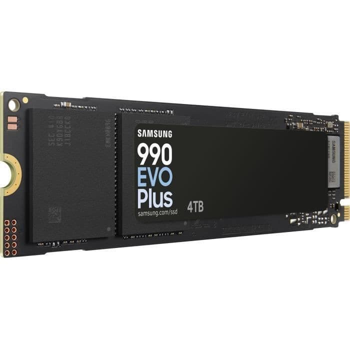 Code promo - SSD interne M.2 NVMe Gen4 Samsung 990 EVO Plus - 4 To, jusqu'à 7250/6300 Mo/s