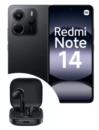 📱 Smartphone Xiaomi Redmi Note 14 avec Écouteurs sans fil Redmi Buds 6