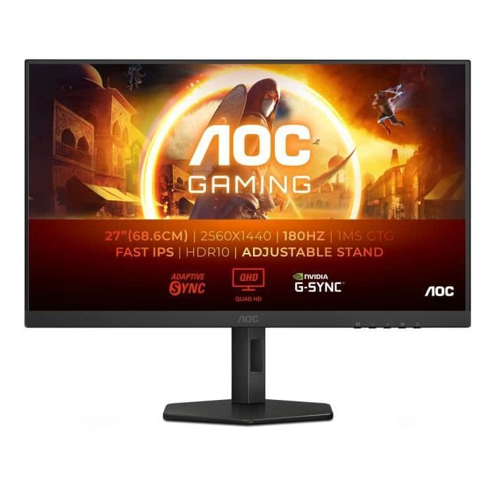 Écran PC AOC Q27G4XF 27" QHD 180Hz, Dalle Fast IPS, 1ms, Ajustable en hauteur