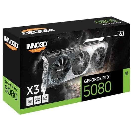 Carte Graphique Inno3D GeForce RTX 5080 X3 16 Go (N50803-16D7-176068N) + Resident Evil Requiem Dématérialisé offert