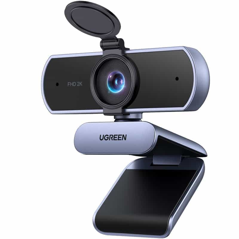 đ„ Webcam UGREEN 2K - 30FPS, Double Micros, Rotation 360°, Cache IntĂ©grĂ©