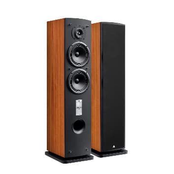 Enceinte Colonne Zerius 902 Hi-Fi en couleur cognac