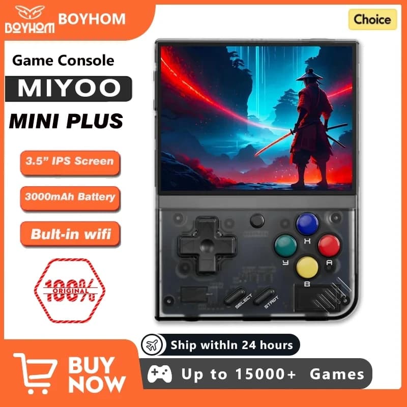 Console de jeu portable rétro Miyoo Mini Plus avec écran IPS 3.5 pouces