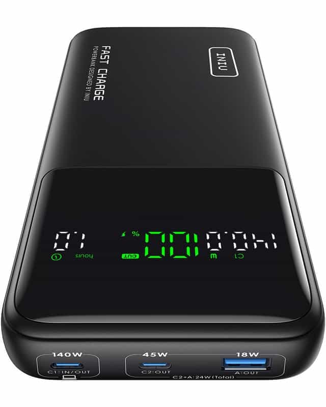 Batterie Externe INIU - 3 Ports, Power Bank 140W, 27000mAh