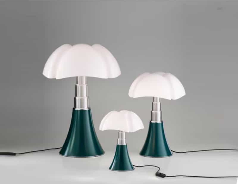 Lampe design Pipistrello Medium H50 - 62 cm en Vert agave