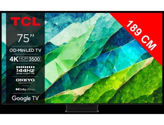 Code promo - Offre exceptionnelle : TV 75 pouces TCL Mini LED 75C855/C89B avec ODR de 200€