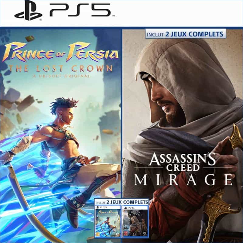 Offre Spéciale en Précommande : Compilation Prince of Persia The Lost Crown + Assassin's Creed Mirage ou Assassin's Creed Valhalla + Mirage sur PS5