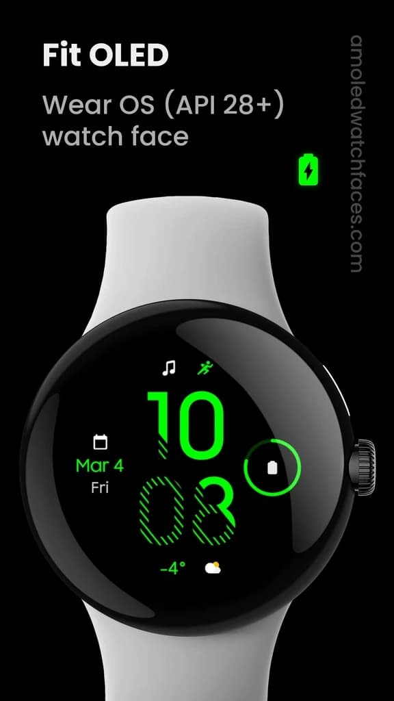Cadran OLED gratuit pour montre connectée Android