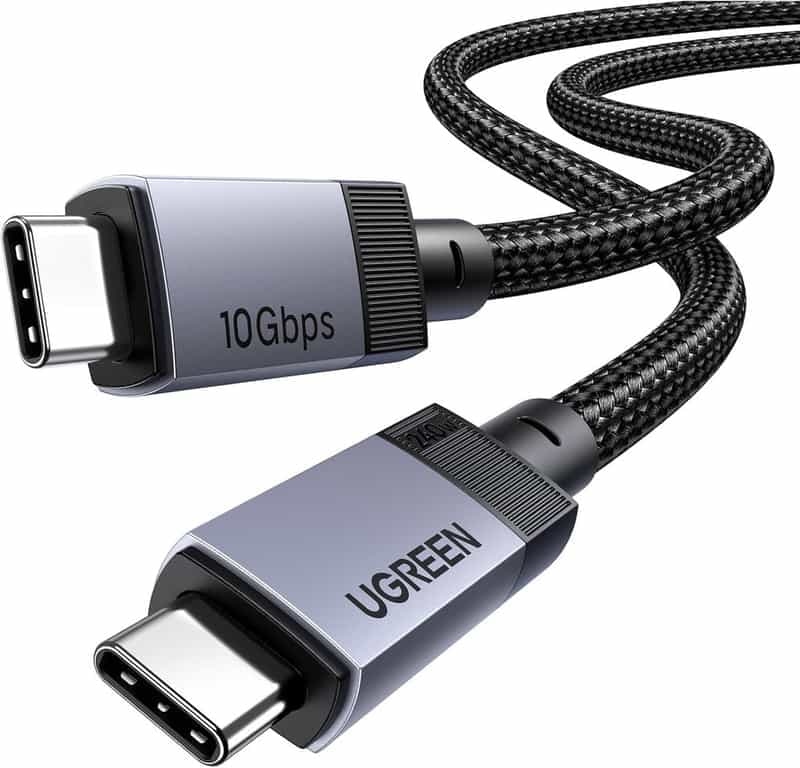 Promo Nouveaux Clients : Câble USB-C Ugreen 240W, 1m, USB C PD 3.1, Transfert 10Gbps