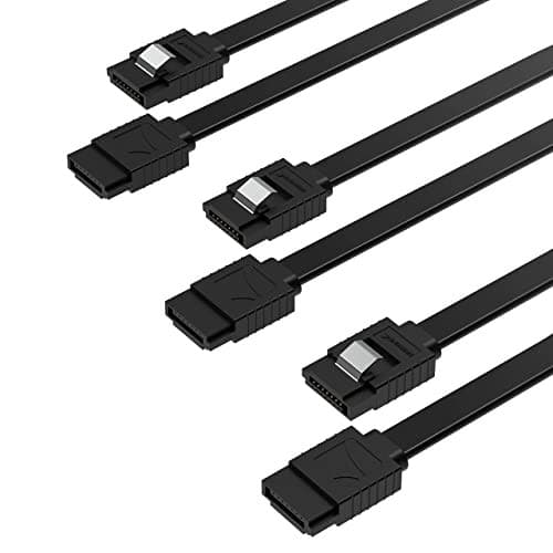 Pack de 3 Câbles SATA III Sabrent - 6 Gbit/s, Compatible HDD/SSD 50cm, Loquet de Verrouillage (Vendeur Externe)