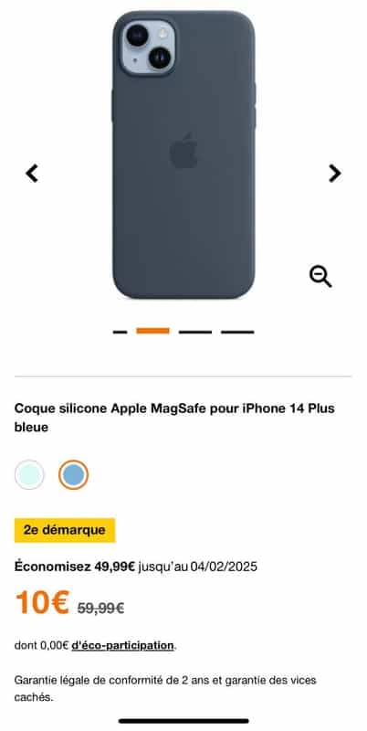 Étui de Protection MagSafe en Silicone pour iPhone 14 Plus