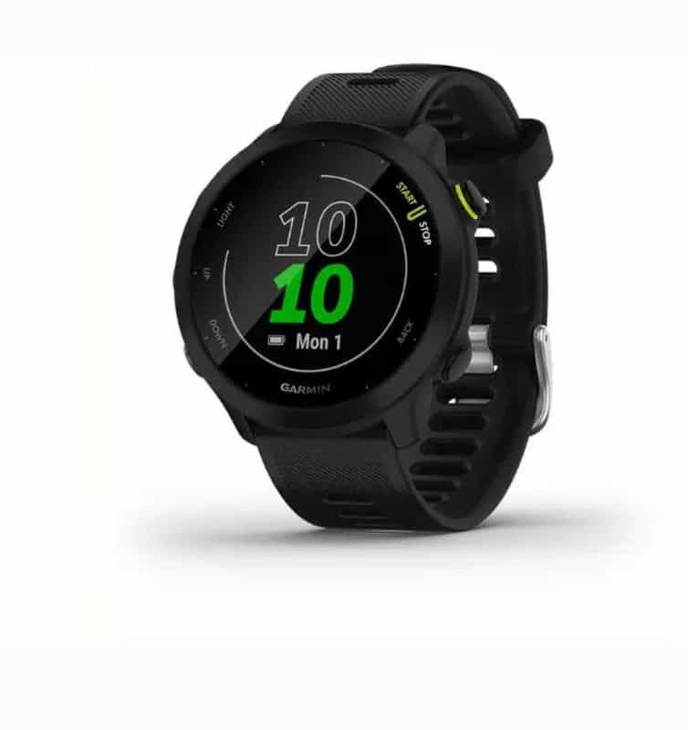 Montre de Course Connectée Garmin Forerunner 55 - Noir, Blanc et Turquoise